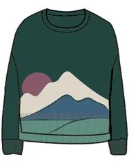 Vista Recycled Knitted Jumper - Rain Forest