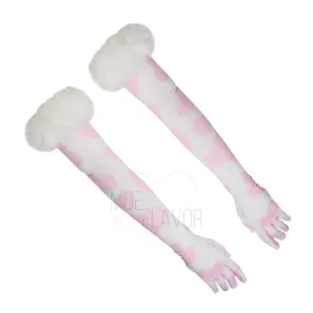 Winter Plush Cow Gloves