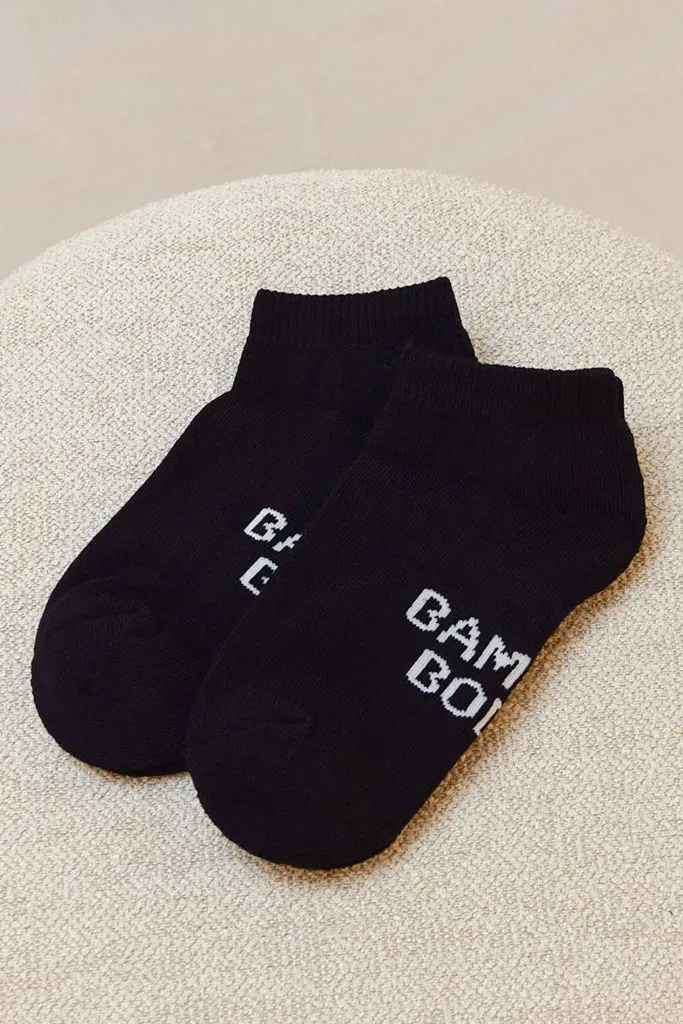 Women's Bamboo Ankle Socks 2 Pack - Black