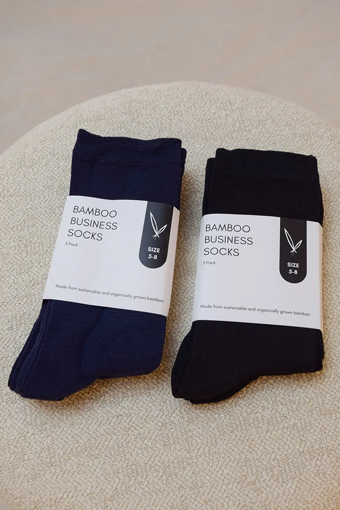 Women's Bamboo Business Socks 3 Pack - Navy