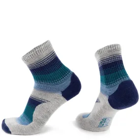 Wool Micro Crew Sock - Fade Blue